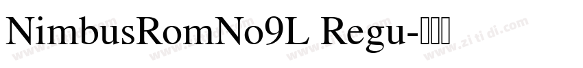 NimbusRomNo9L Regu字体转换